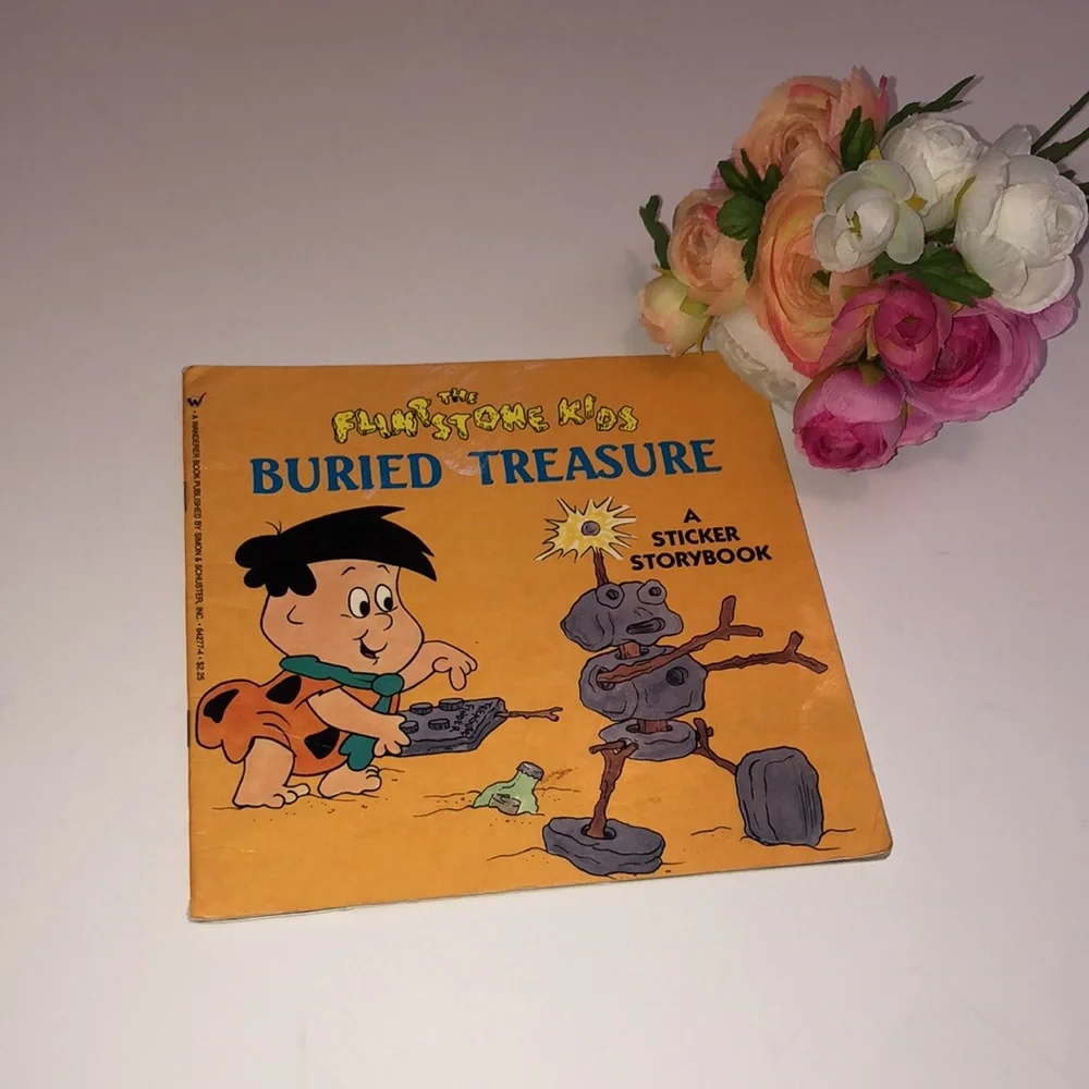 Flinestones Cartoon Series Books 1980s The Flinestone Kids Buried Treasure VTG